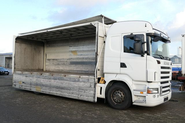 Camion pour le transport de boissons Scania R 420 LB4X2, Schwenkwand, LBW 2,0to., Retarder