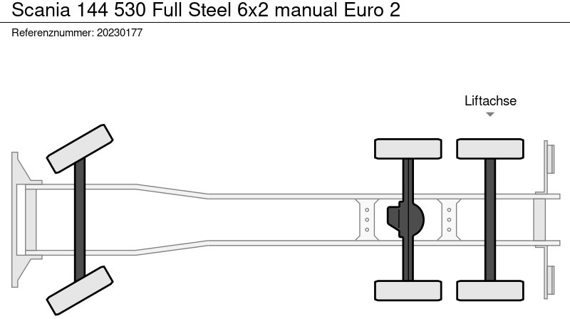 Camion - système de câble Scania 144 530 Full Steel 6x2 manual Euro 2