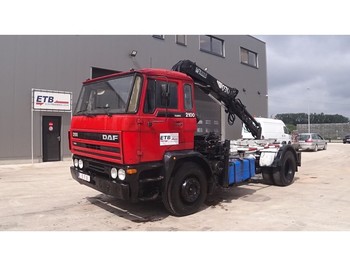 Camion porte-conteneur/ Caisse mobile DAF 2100 (HIAB CRANE / FULL STEEL/ HOLLAND TRUCK): photos 1