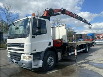 Camion plateau, Camion grue DAF CF 75.250 4X2 MANUAL FULL STEEL + FASSI F170A.23: photos 1