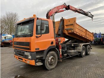 Camion benne, Camion grue DAF CF 85.340 6X4 MANUAL FULL STEEL + FASSI F150A22: photos 1