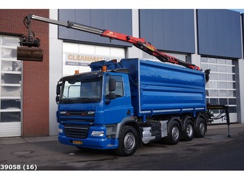 Camion benne DAF FAQ 85 CF 410 Euro 5 EEV Palfinger 15 ton/meter Z-kraan: photos 1