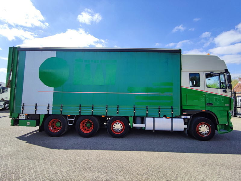 Camion porte-voitures DAF XF 95.430 8x2 SuperSpaceCab Euro3 - CurtainSider 7.31m + Ramp 16T - MachineTransporter - 6 Persons (V555): photos 16