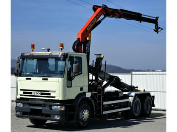 Camion ampliroll Iveco 260E31 Abrollkipper 5,10m+Kran*6x4*Topzustand!: photos 1