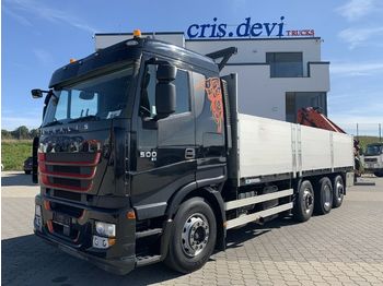 Camion plateau Iveco 260S50 Stralis 8x2 Palfinger 27002 + Fly jib: photos 1