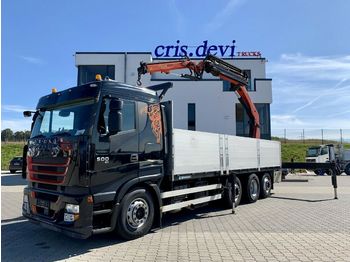 Camion plateau Iveco 260S50 Stralis 8x2 Palfinger 27002 + Fly jib: photos 1