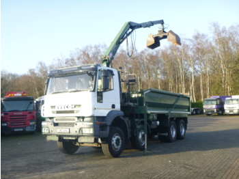 Camion benne, Camion grue Iveco AD340T36 8x4 RHD tipper + HMF 1244 Z1: photos 5