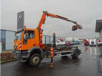 Camion ampliroll Iveco Eurotrakker 180 E 25 4x4 Hakenlift+Kran+Greifer: photos 1