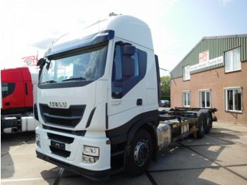 Camion ampliroll Iveco STRALIS AS260S42Y-FP / 6X2 / CONTAINER / RETARDE: photos 1