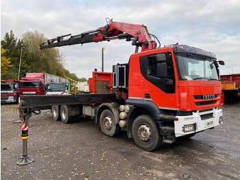Camion plateau, Camion grue Iveco Trakker 340T45 8X4 RHD + FASSI F510A.25 MET REMO: photos 1