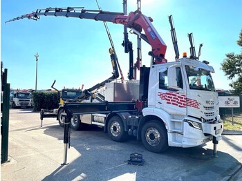 Camion ampliroll, Camion grue Iveco X-WAY 480 8x2 HAAK + KRAAN HMF 5020 (6x) + JIB (5x) + WINCH - HYVA HAAKSYSTEEM 18T - *38.000km ORIGINAL* - TOP CONDITION - BE TR: photos 1