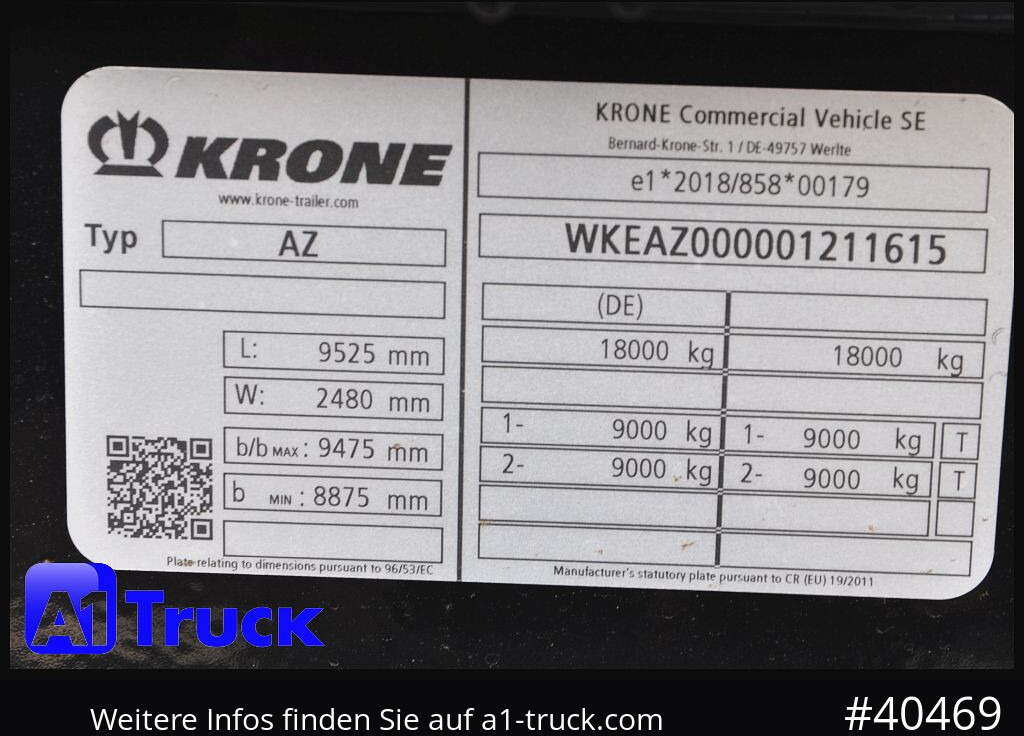 Camion KRONE AZW 18, MAXI für 1120mm + 1320mm, SOFORT NEU