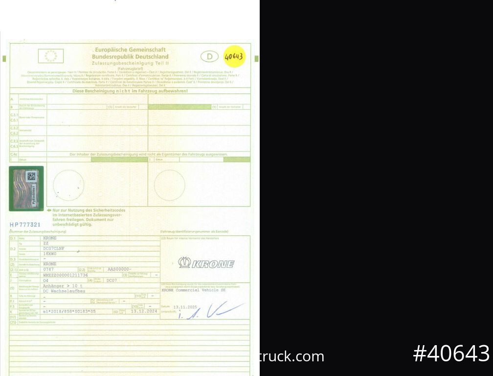Camion KRONE Tandem, MIDI, für 1120mm + 1320mm, SOFORT, NEU