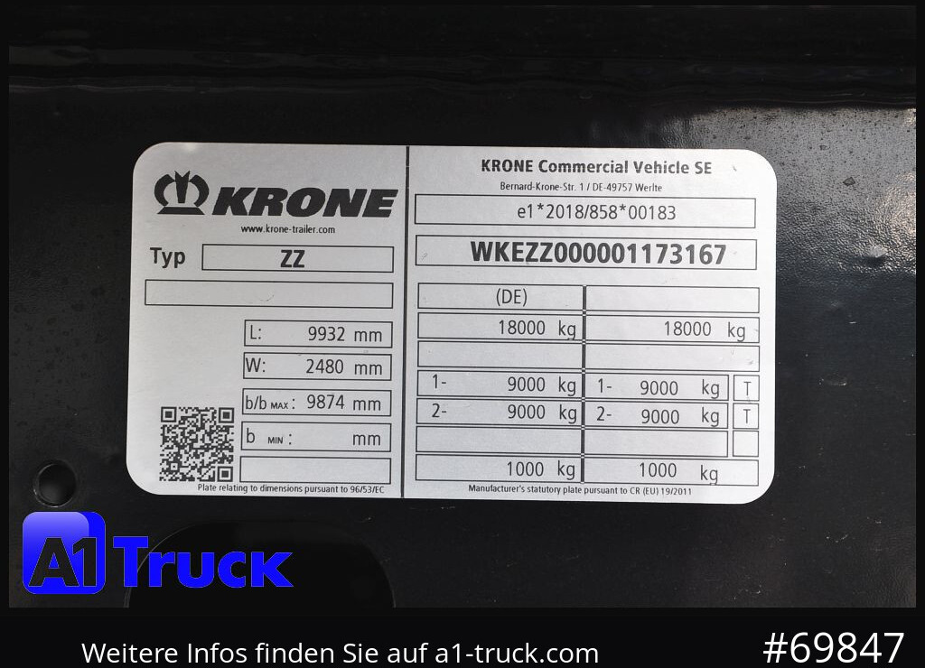 Camion KRONE Tandem, MIDI, für 1120mm + 1320mm, SOFORT, NEU