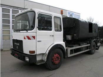 Camion citerne MAN 19 281 BREINING Spritzrampe Asphalt Bitumen Tank: photos 1