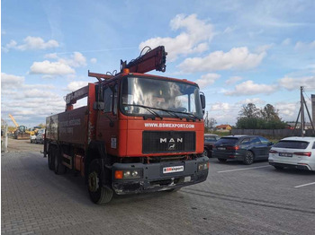 Camion plateau, Camion grue MAN 25.422 flatbed truck: photos 3