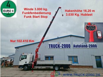 Camion grue MAN TGL12.240 Montage-Dachdecker Kran+Winde 3 Tonnen: photos 1