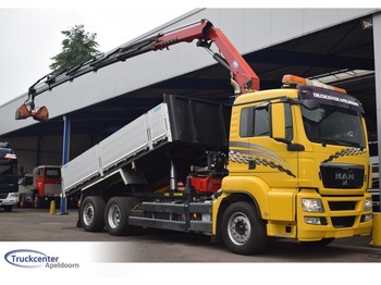 Camion plateau MAN TGS 26.360, 17 t/m HMF, Euro 5, 6x2, Truckcenter Apeldoorn: photos 1