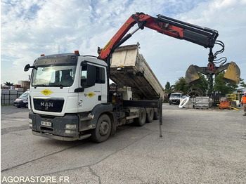 Camion  MAN TGS TRIBENNE GRUE 8x4-4  - 2011 / 242000 KM