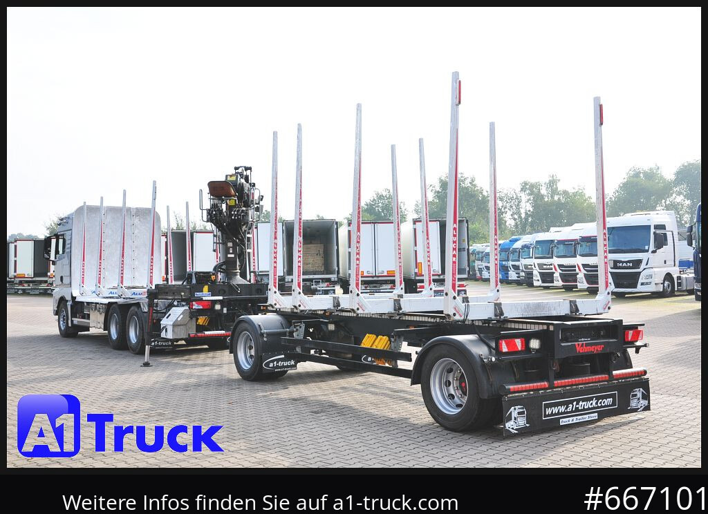 Camion MAN TGX 26.480, Holz Kesla 2109, 6x4,
