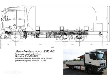 Camion citerne pour transport de gaz MERCEDES-BENZ Actros 25.43: photos 1