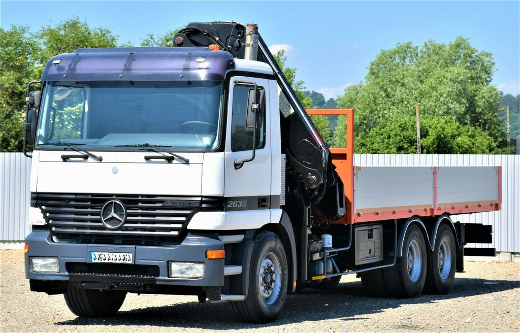 Camion grue Mercedes-Benz ACTROS 2635 Pritsche 6,40m + HIAB 400 E-5 + FUNK: photos 4