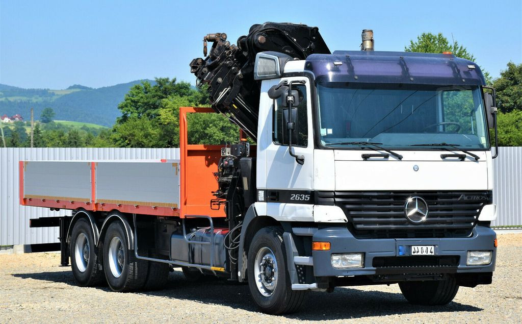 Camion grue Mercedes-Benz ACTROS 2635 Pritsche 6,40m + HIAB 400 E-5 + FUNK: photos 3