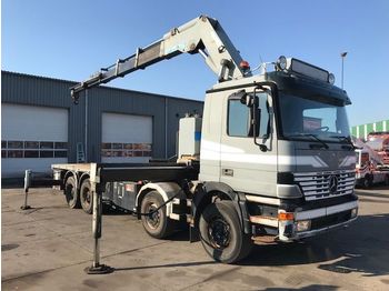 Camion plateau Mercedes-Benz ACTROS 4143 8X4 FULL STEEL EFFER 70 T/M REMOTE C: photos 1
