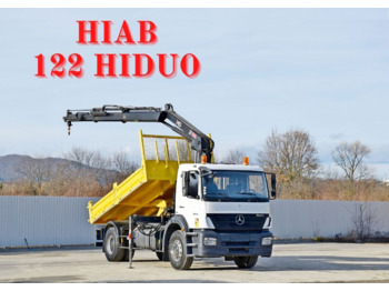 Camion benne Mercedes-Benz AXOR 1829 * KIPPER 4,40m + HIAB 122 HIDUO + FUNK * TOP: photos 1