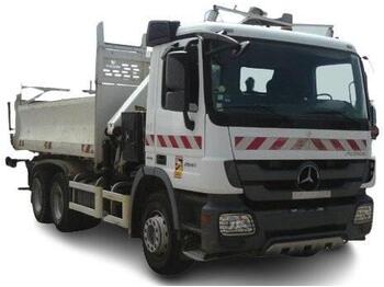 Camion benne Mercedes-Benz Actros 2641 K 6x4 PK16001 Dumper truck with crane: photos 1