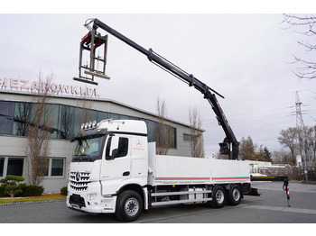 Camion grue Mercedes-Benz Arocs 6×2 2545 Crane HIAB 177 K PRO/HIPRO / steering and lifting axle: photos 1