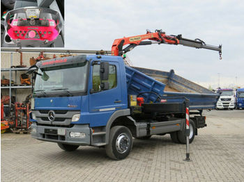 Camion benne, Camion grue Mercedes-Benz Atego 1224 K 2-Achs Kipper Kran Funk: photos 1