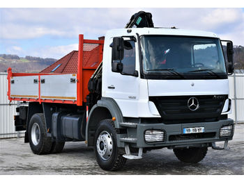Camion benne, Camion grue Mercedes-Benz Axor 1828 Kipper 4,40m + HIAB 099 HIDUO/FUNK !: photos 1