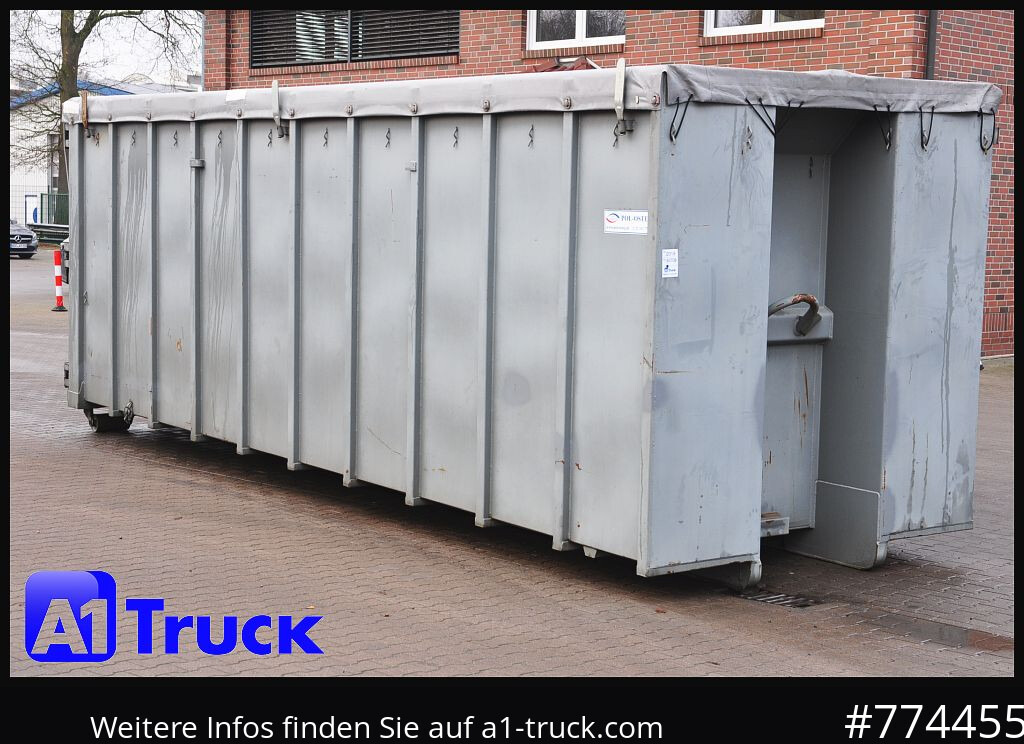 Camion POL OSTEG Abrollcontainer 47,5m³,  Mulde, Dachplane, Portaltür