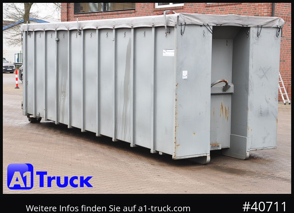 Camion POL OSTEG Abrollcontainer 47,5m³,  Mulde, Dachplane, Portaltür