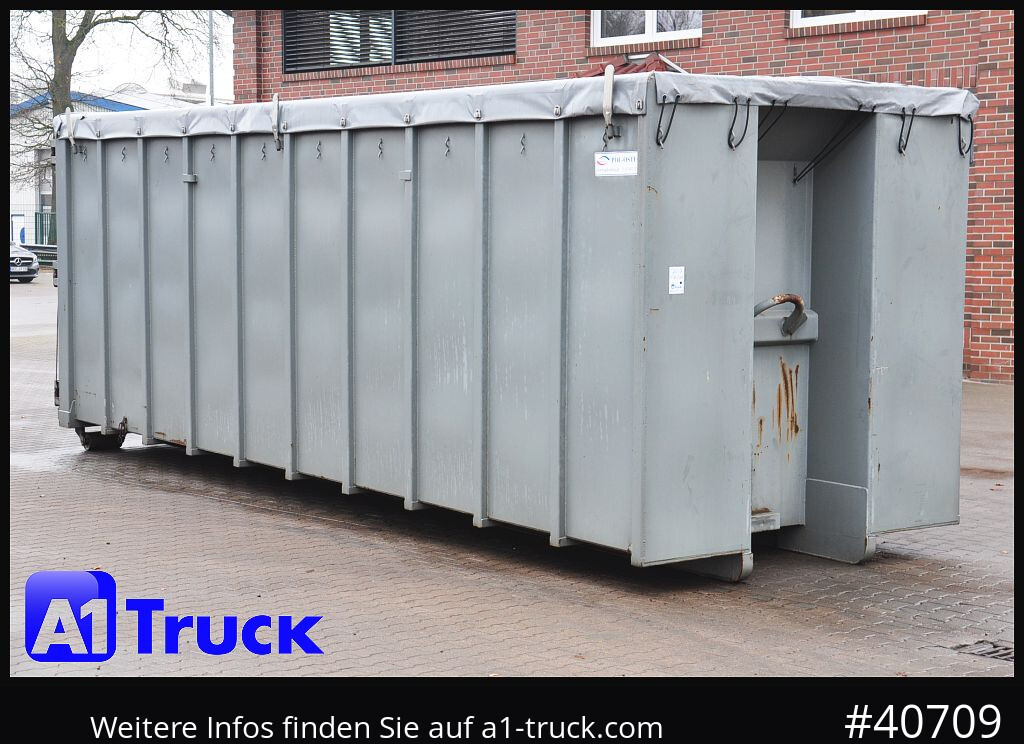 Camion POL OSTEG Abrollcontainer 47,5m³,  Mulde, Dachplane, Portaltür