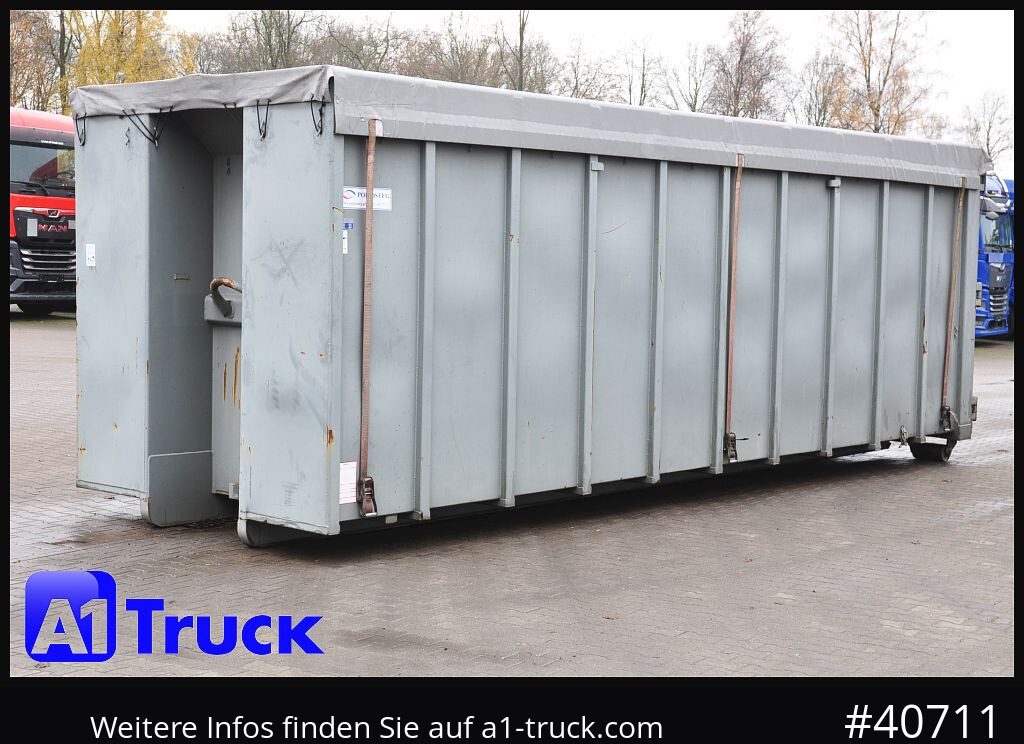 Camion POL OSTEG Abrollcontainer 47,5m³,  Mulde, Dachplane, Portaltür