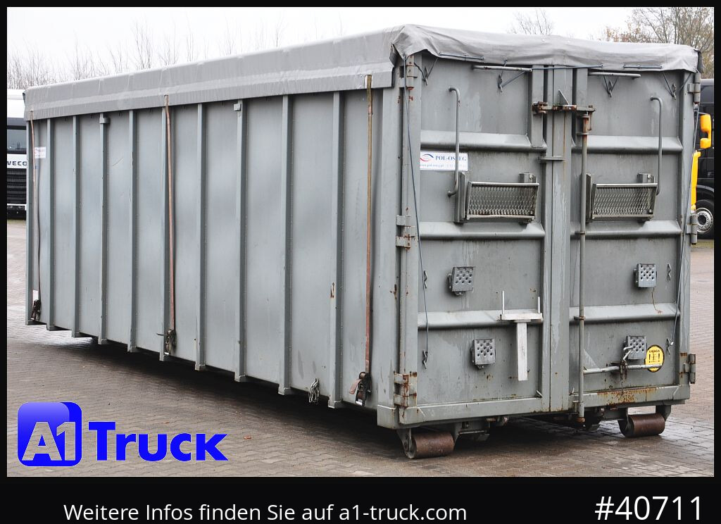 Camion POL OSTEG Abrollcontainer 47,5m³,  Mulde, Dachplane, Portaltür