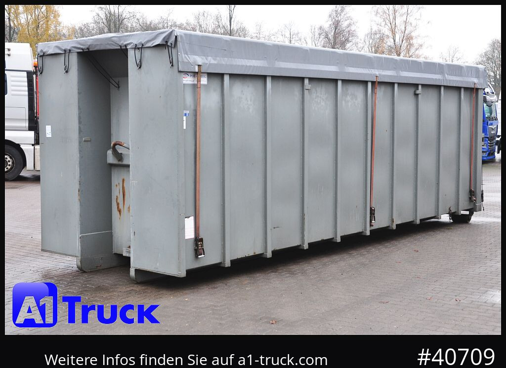 Camion POL OSTEG Abrollcontainer 47,5m³,  Mulde, Dachplane, Portaltür