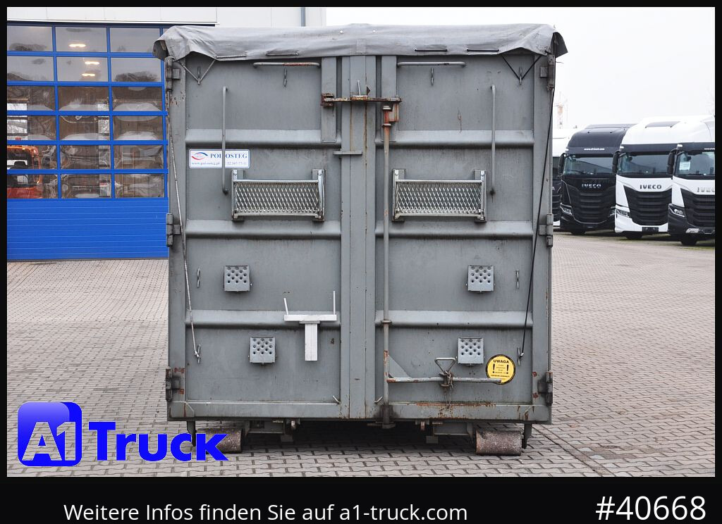 Camion POL OSTEG Abrollcontainer 47,5m³,  Mulde, Dachplane, Portaltür