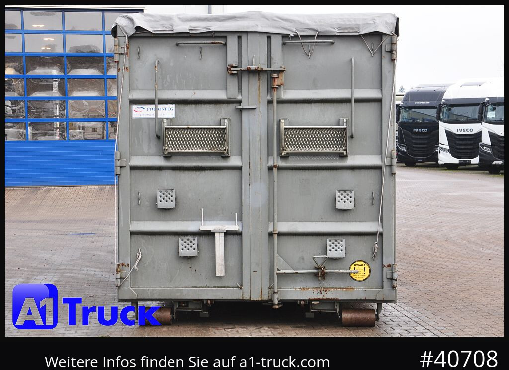 Camion POL OSTEG Abrollcontainer 47,5m³,  Mulde, Dachplane, Portaltür
