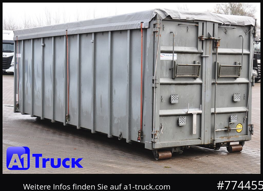 Camion POL OSTEG Abrollcontainer 47,5m³,  Mulde, Dachplane, Portaltür