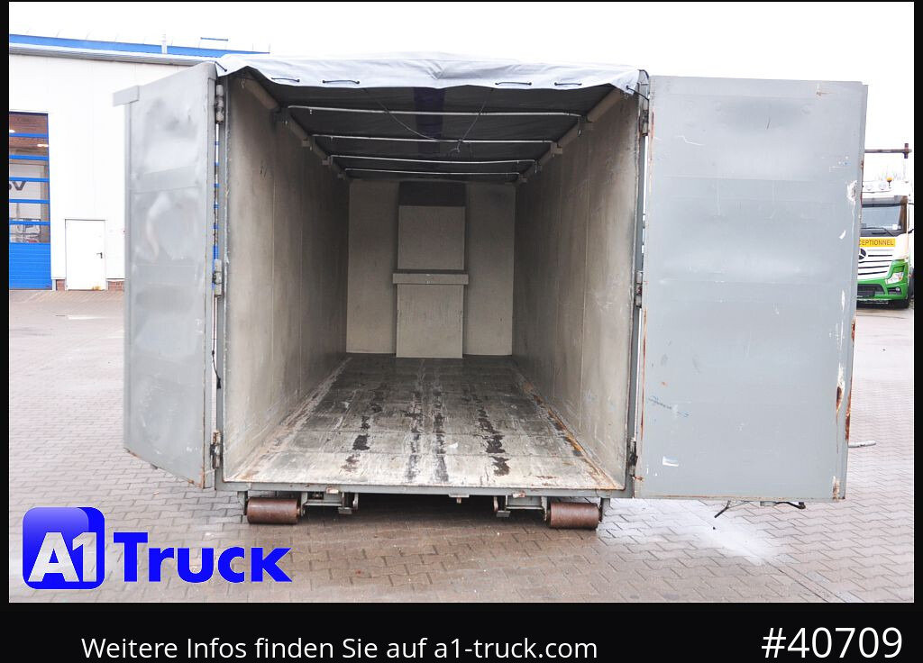 Camion POL OSTEG Abrollcontainer 47,5m³,  Mulde, Dachplane, Portaltür