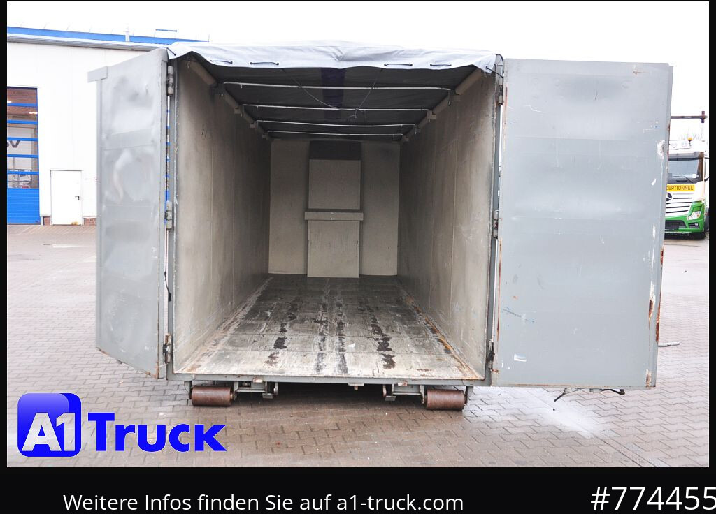 Camion POL OSTEG Abrollcontainer 47,5m³,  Mulde, Dachplane, Portaltür