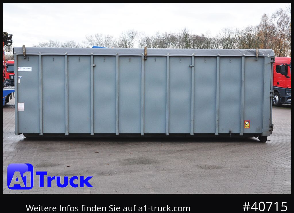 Camion POL OSTEG Abrollcontainer 47,m³, Mulde, 1 seitig Schiebeplane, Plane