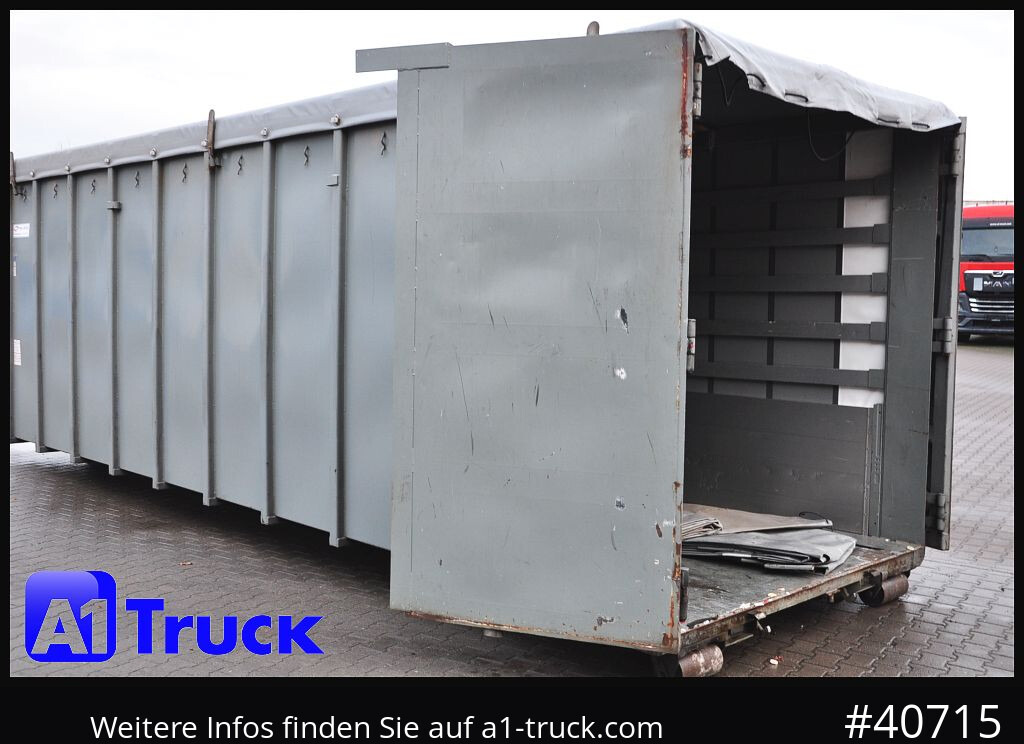 Camion POL OSTEG Abrollcontainer 47,m³, Mulde, 1 seitig Schiebeplane, Plane