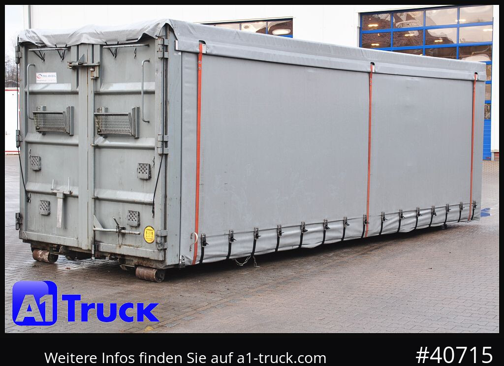 Camion POL OSTEG Abrollcontainer 47,m³, Mulde, 1 seitig Schiebeplane, Plane