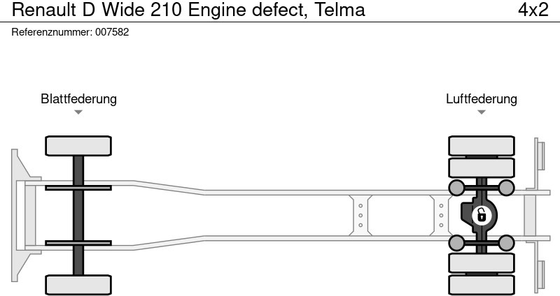 Camion plateau Renault D Wide 210 Engine defect, Telma: photos 10