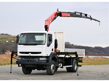 Camion plateau, Camion grue Renault Kerax 320 DCI* Pritsche 4,50m+FASSI F130A.24/4x4: photos 1