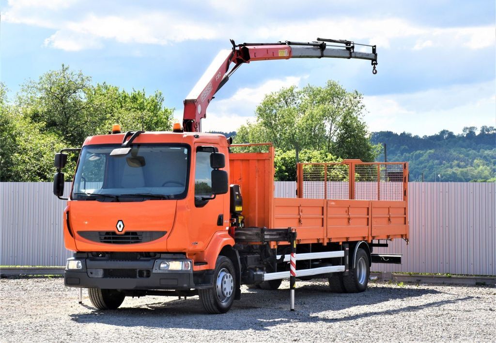 Camion grue Renault MIDLUM 220 DXI *PRITSCHE 7,20m *FASSI F80A.23: photos 2